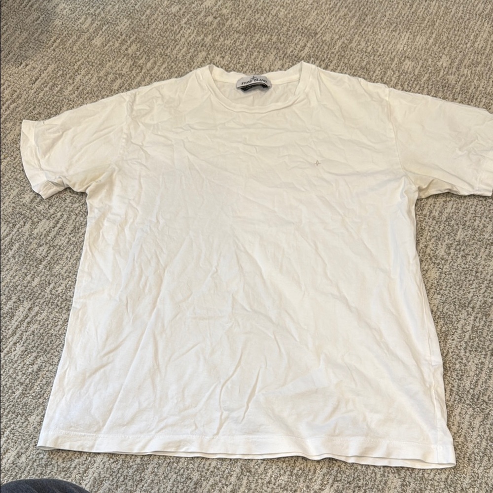 Stone Island White Short Sleeve Tee